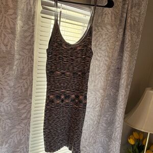 Forever 21 Multicolor Heathered Scoop Neck Mini Dress